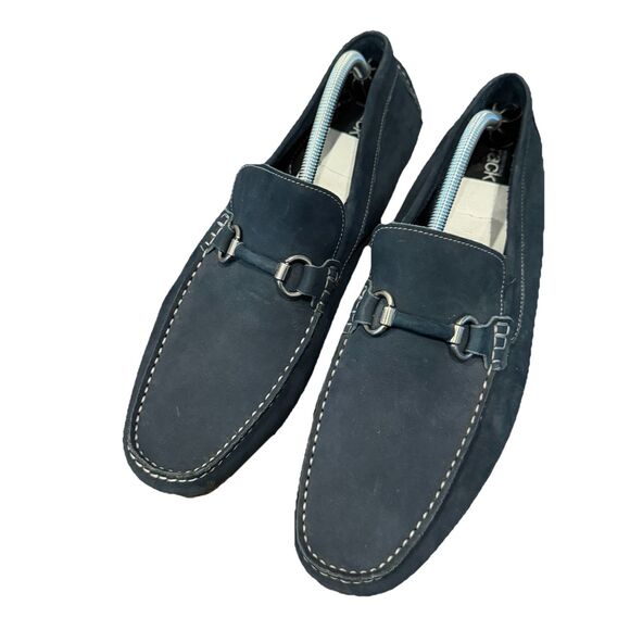 Nordstrom Rack Men’s Navy Blue Suede Bit Lancer Loafers  Driver Size 13 M M23320 main image 7